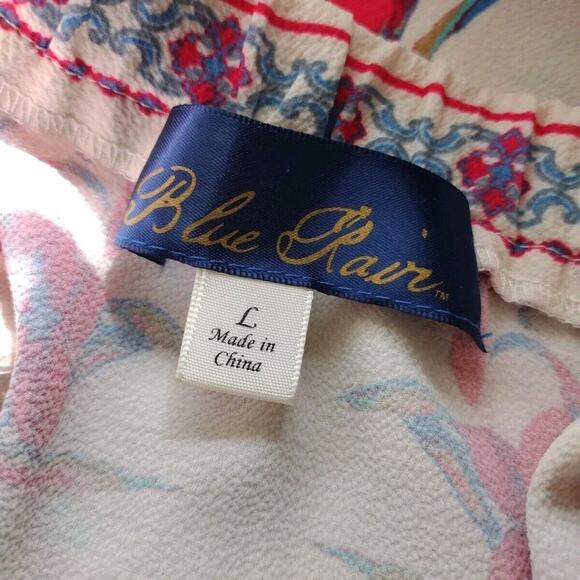 Women's Boho Top Floral Blouse Open Shoulder Bohemian Embroidered Size L - Picture 7 of 8